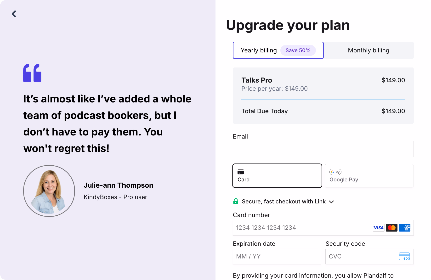 Checkout template 1